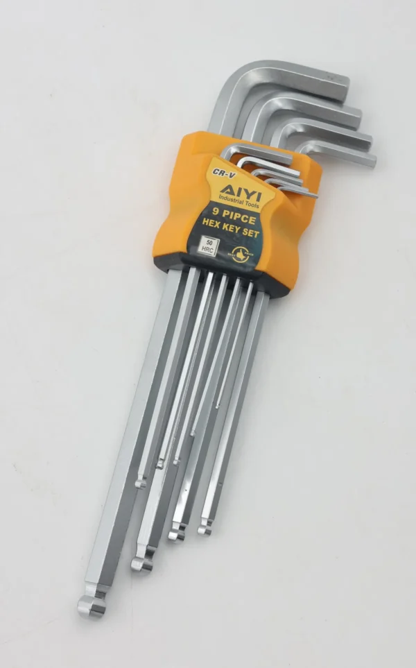 AIYI 9-Piece Ball Extra-Long Arm Hex Key Set AY001-100
