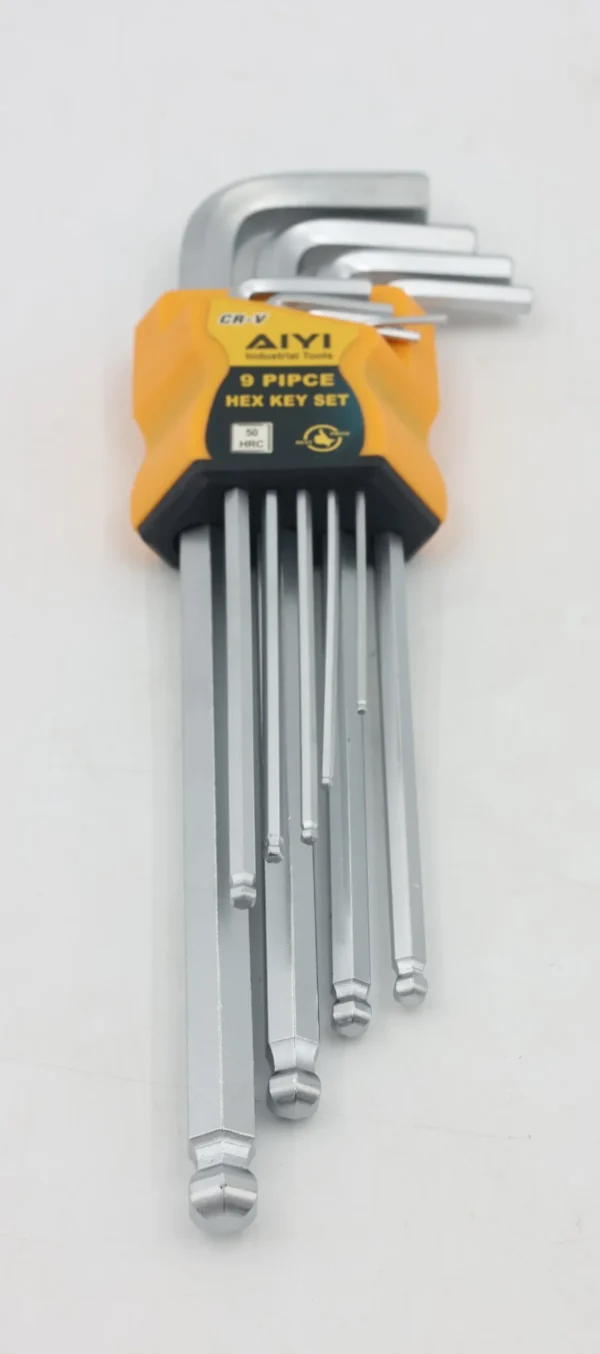 AIYI 9-Piece Ball Extra-Long Arm Hex Key Set AY001-100