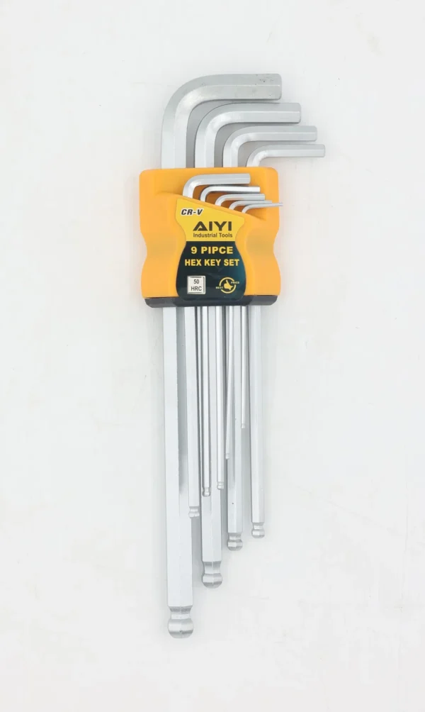 AIYI 9-Piece Ball Extra-Long Arm Hex Key Set AY001-100