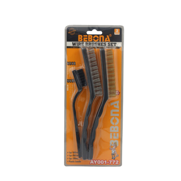 3pcs plastic handle wire brush set AY001-772/3pc