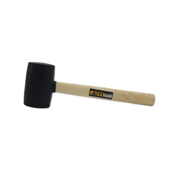 AIYI 1000g Rubber Mallet with Wooden Handle – Black Head