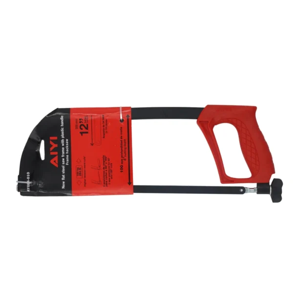 New Flat steel plastic saw frame with red plastic handle AY084-010