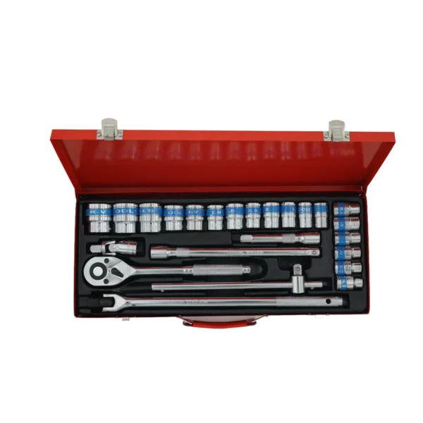 AIYI 1/2"Dr.Socket Sets(Red Iron Box) AY187-015 24pcs
