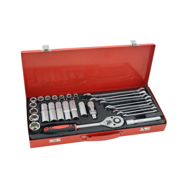 AIYI 1/2"Dr.socket Sets(Red Iron Box) AY187-016 29pcs