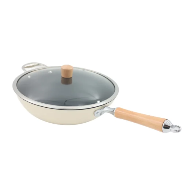 AIYI Cast Iron Cookware 32cm AY378-010 White