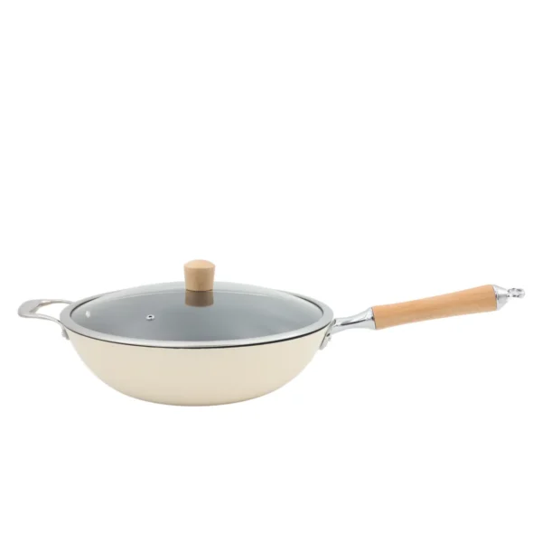 AIYI Cast Iron Cookware 32cm AY378-010 White