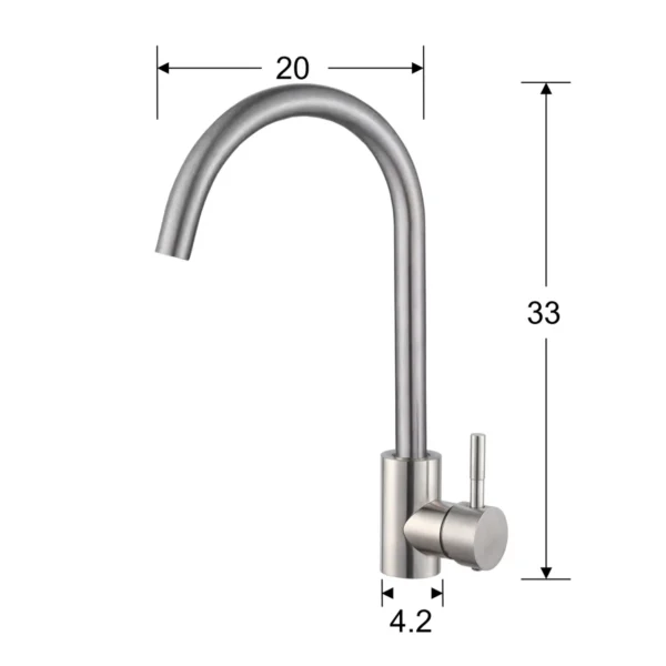 Kitchen Faucet Silver SUS-304 AY406-042