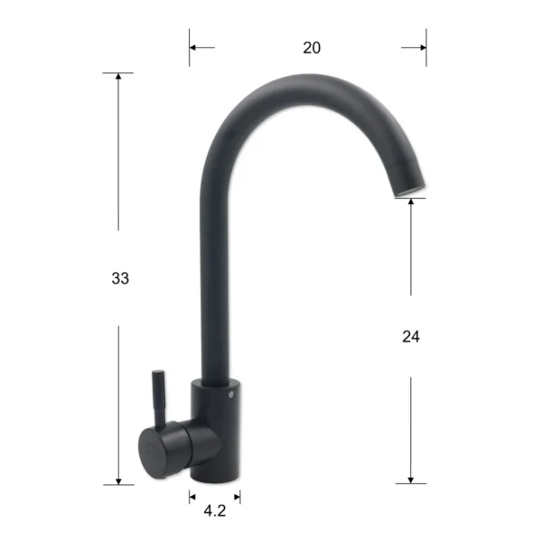 Kitchen Faucet Black SUS-304 AY406-043