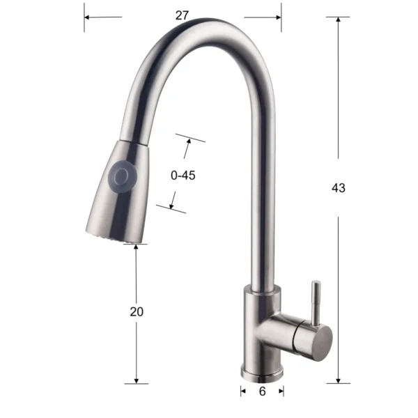 AIYI Kitchen Sink Tap AY406-044 Silver