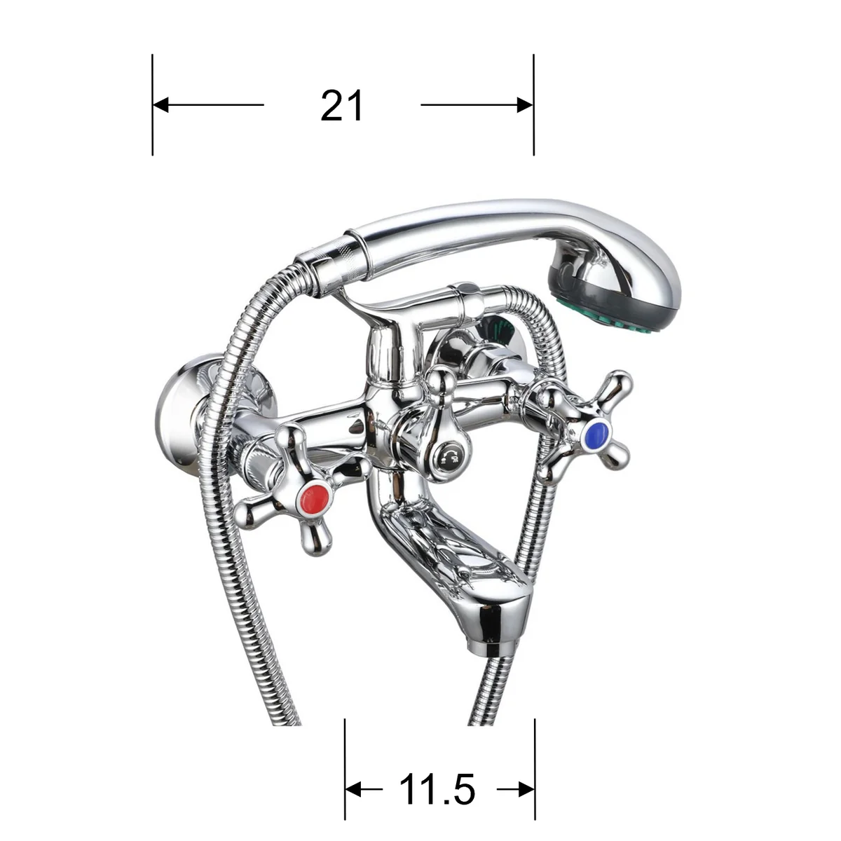 AIYI Bath Mixer Set AY406-059 Silver - Image 2