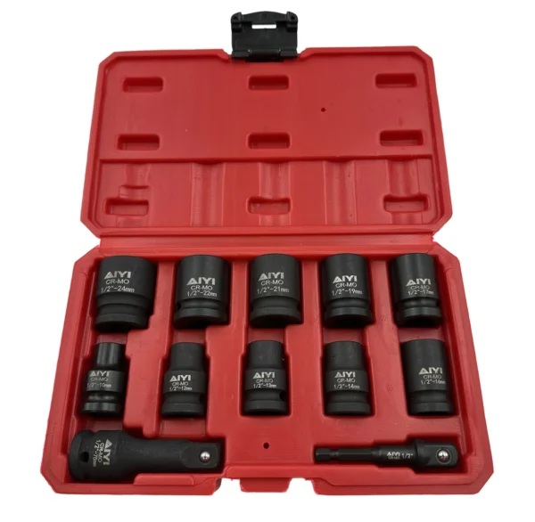 AIYI 1/2"-inch Impact Socket Set AY017-073 12pcs