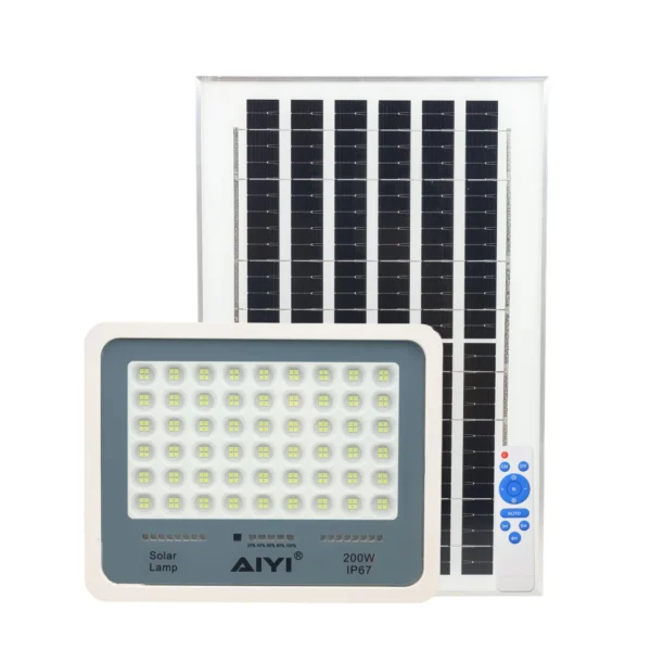 AIYI 200W Solar Flood Light with Remote & Separate Panel AY399-035