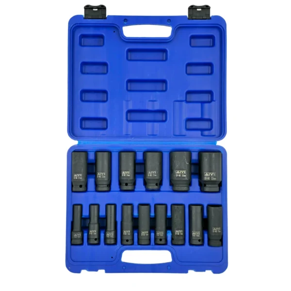AIYI 15-Piece 1/2 Inch Deep Impact Socket Set AY193-034
