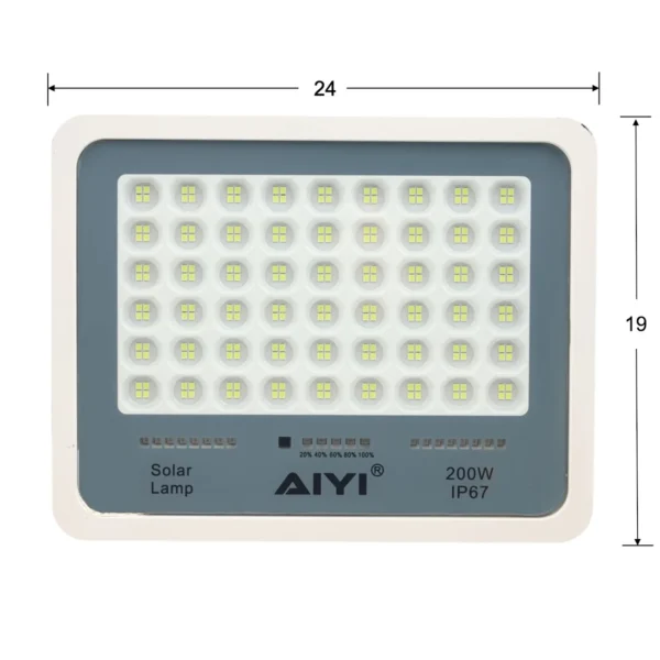 AIYI 200W Solar Flood Light with Remote & Separate Panel AY399-035