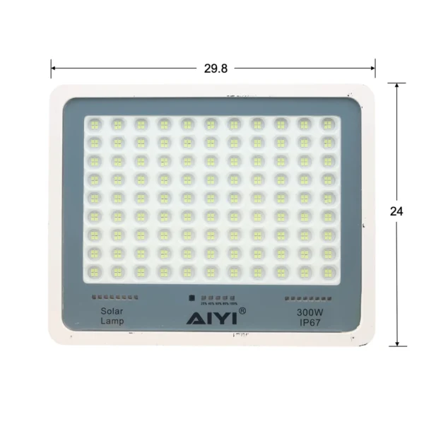 AIYI 300W Solar Flood Light with Remote & Separate Panel AY399-036