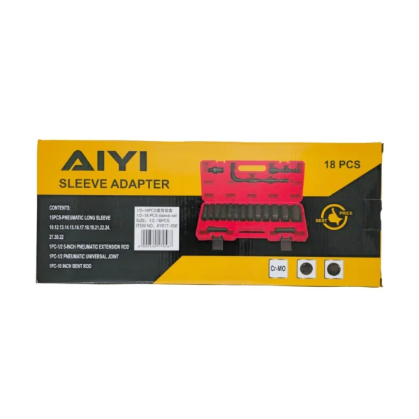 AIYI 18-Piece 1/2-Inch Impact Socket Set AY017-056