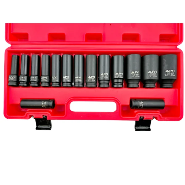AIYI 18-Piece 1/2-Inch Impact Socket Set AY017-056
