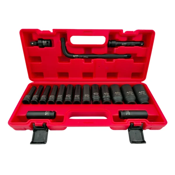 AIYI 18-Piece 1/2-Inch Impact Socket Set AY017-056