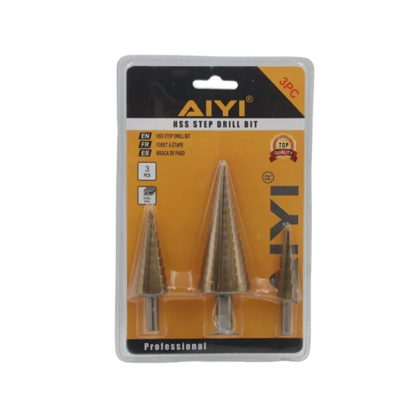 Step drill bit 3pcs AY025-027/3PC