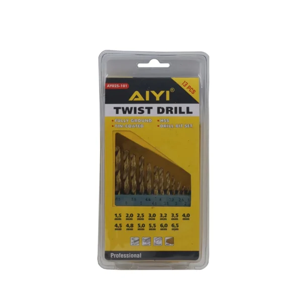 Twist drill yellow 13pcs AY025-101