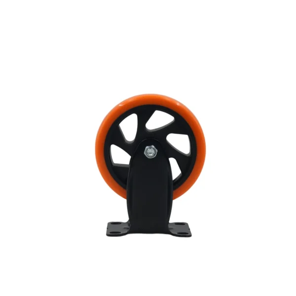 Orange pvc wheel fix 5" AY070-046