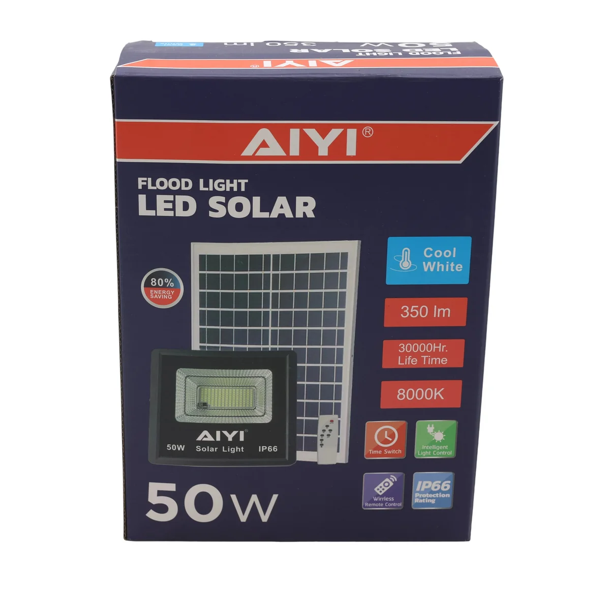 AIYI 50W Solar Flood Light with Remote AY399-028 - Image 5