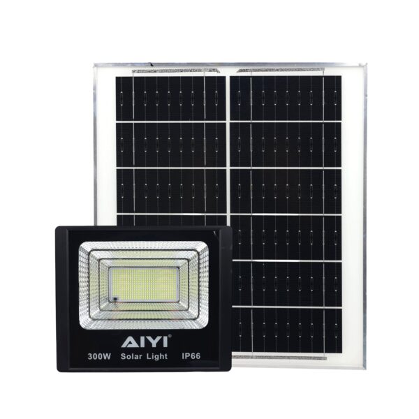 AIYI 300W Solar Flood Light with Remote AY399-031