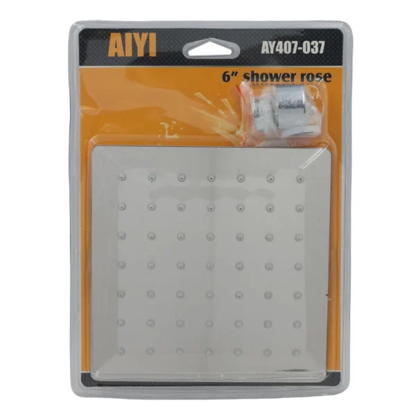 Stainless steel shower head 6" AY407-037