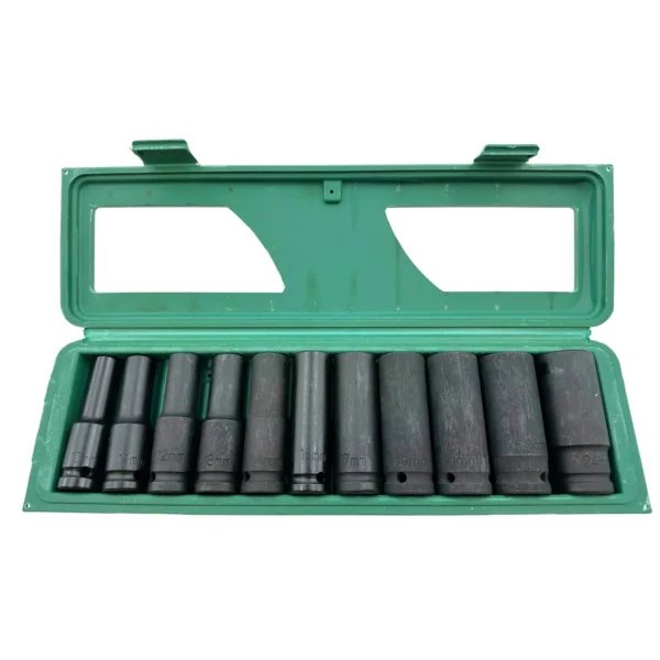 AIYI 11-Piece 1/2 Inch Impact Socket Set –Sizes 10–24mm AY187-017