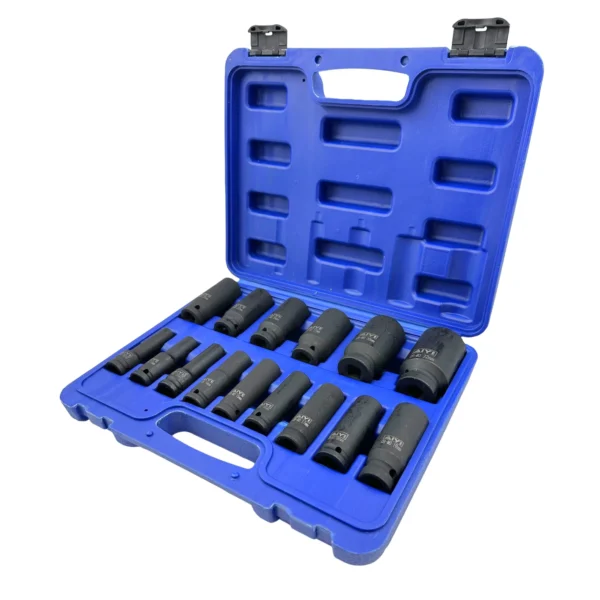 AIYI 15-Piece 1/2 Inch Deep Impact Socket Set AY193-034