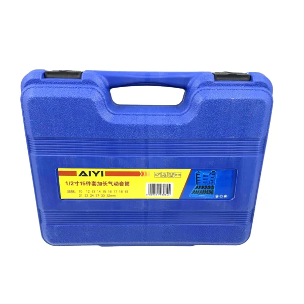AIYI 15-Piece 1/2 Inch Deep Impact Socket Set AY193-034