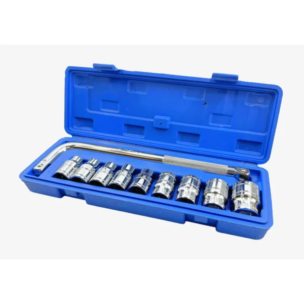 AIYI 10-Piece 1/2 Inch Socket Set with L-Handle AY188-010