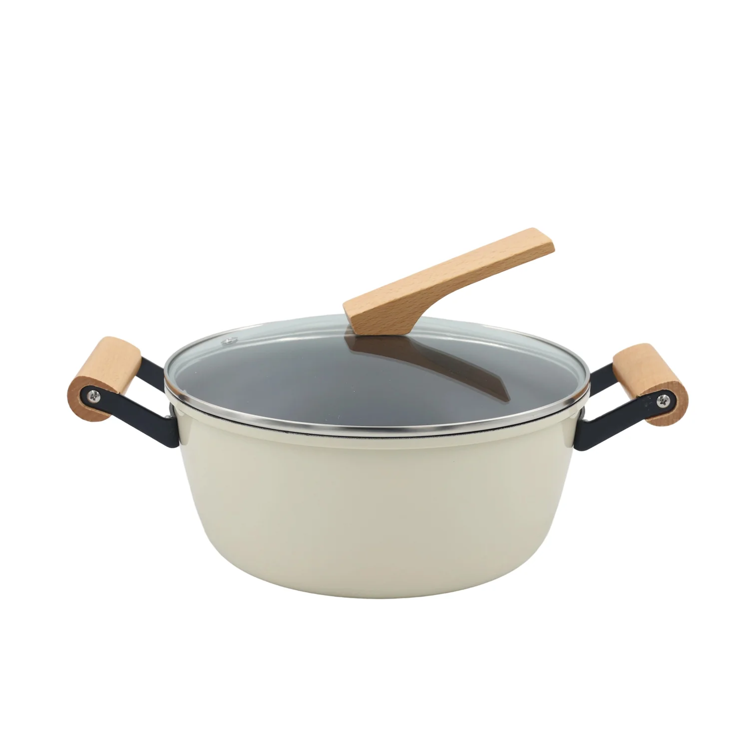 AIYI 7-Piece Non-Stick Cookware Set with Wooden Handles AY129-014 - Image 2