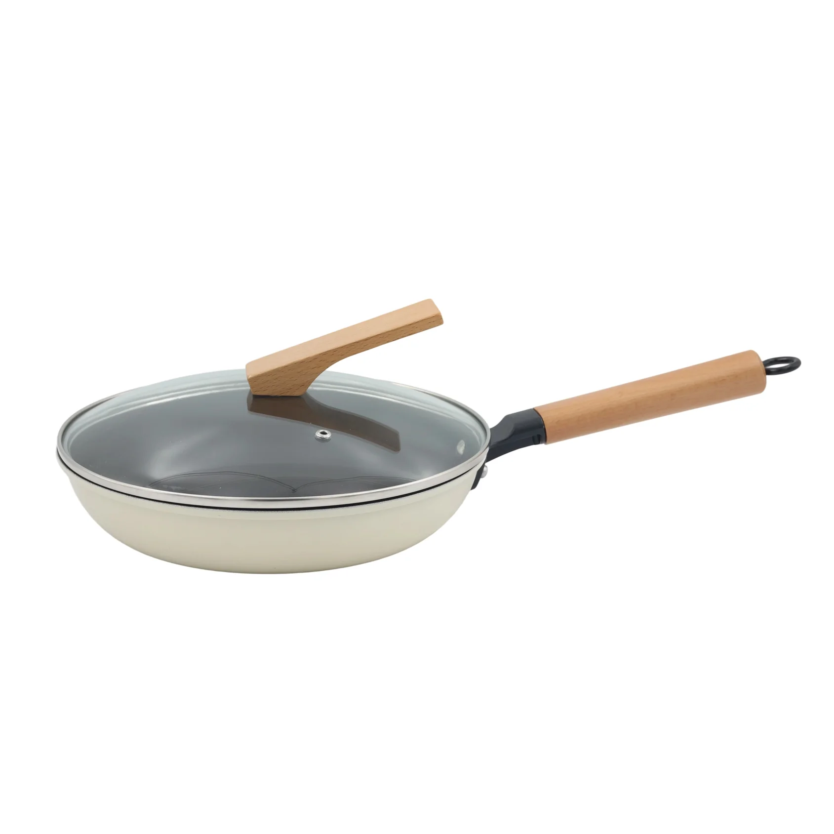 AIYI 7-Piece Non-Stick Cookware Set with Wooden Handles AY129-014 - Image 3