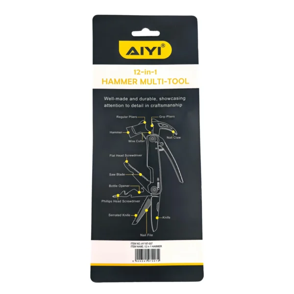 AIYI 12-in-1 Heavy Duty Hammer Multi-Tool AY197-007