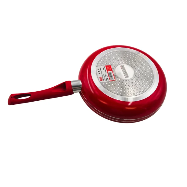 24CM Red Non-Stick Frying Pan with Heat-Resistant Handle AY129-004