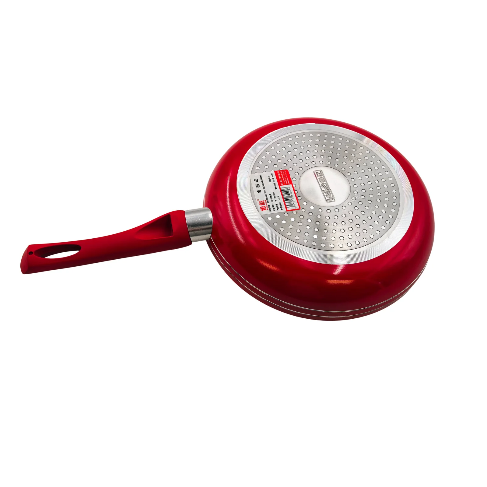 24CM Red Non-Stick Frying Pan with Heat-Resistant Handle AY129-004 - Image 4