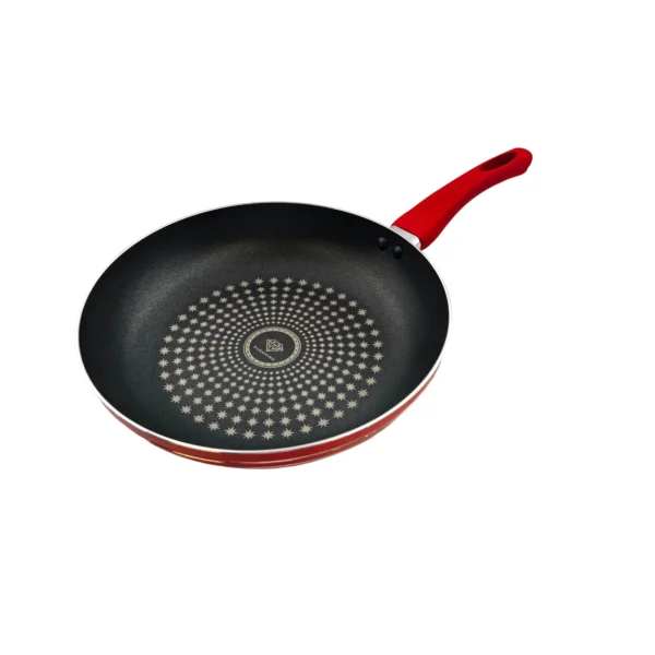 26CM Red Non-Stick Frying Pan with Heat-Resistant Handle AY129-005