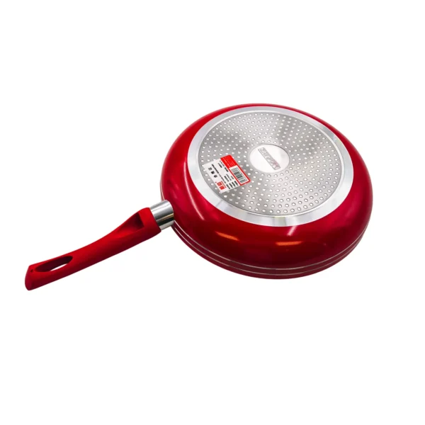 28CM Red Non-Stick Frying Pan with Heat-Resistant Handle AY129-006