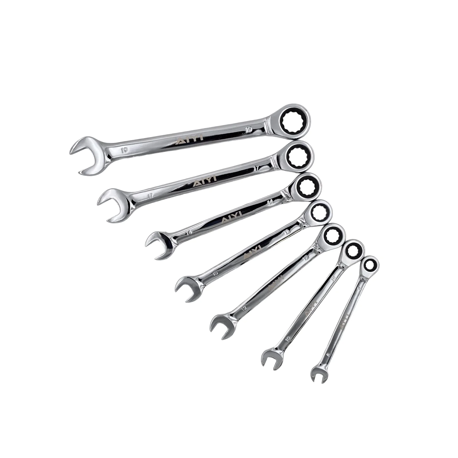 AIYI 7-Piece Ratchet Spanner Set 8–19mm AY262-045 - Image 3