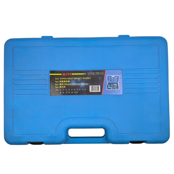 AIYI 21 Piece 3/4-Inch Impact Socket Set Size 19-50mm AY193-055