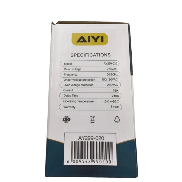 AIYI Automatic Voltage Switcher Surge Protector Plug AY299-020