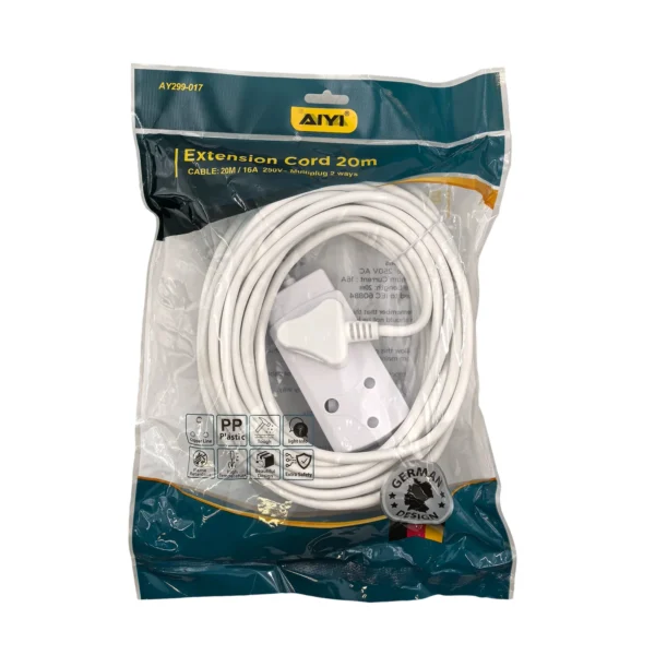 AIYI 20m Extension Cord White AY299-017
