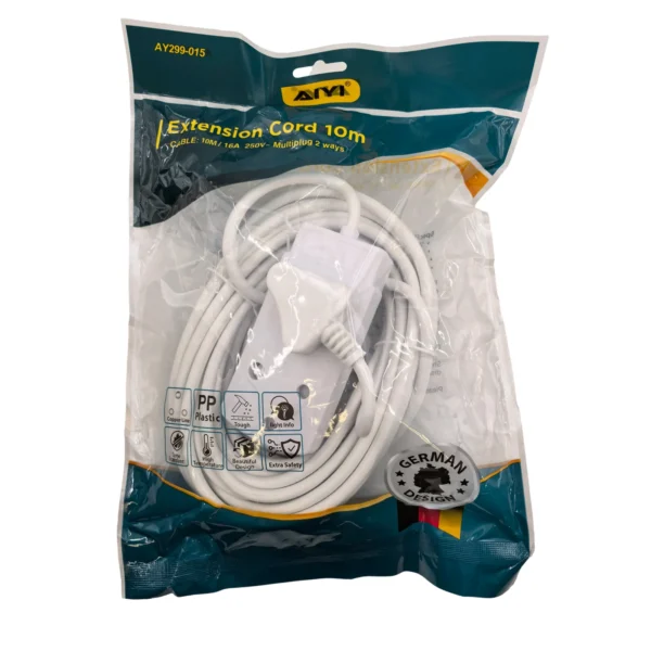 AIYI 10m Extension Cord White AY299-015