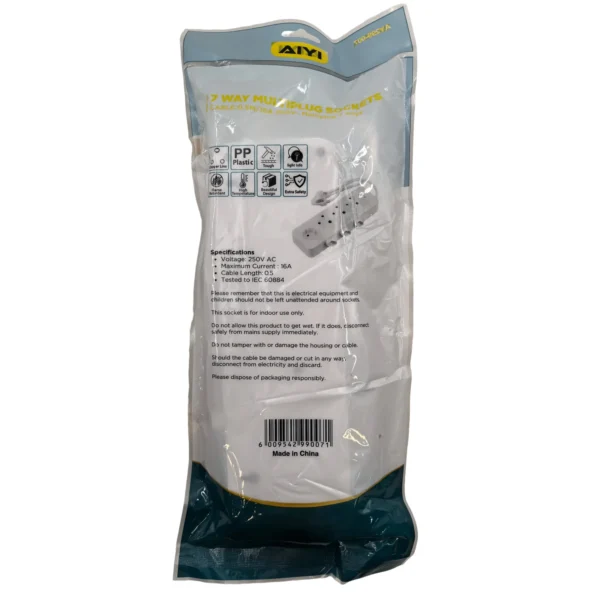 AIYI 7-Way Multi Plug Extension AY299-007