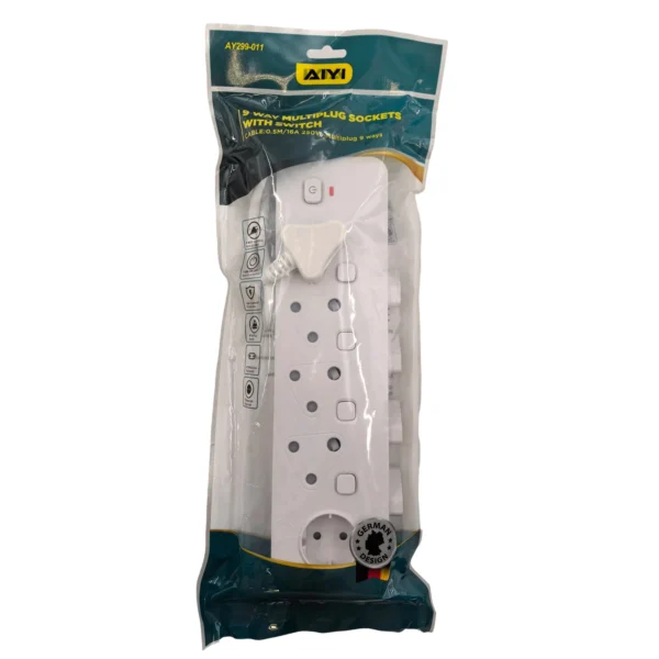 AIYI 9-Way Extension Lead with Individual Switches AY299-011