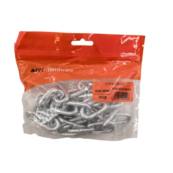 AIYI 6 mm x 1M Galvanised Steel Link Chain AY199-419