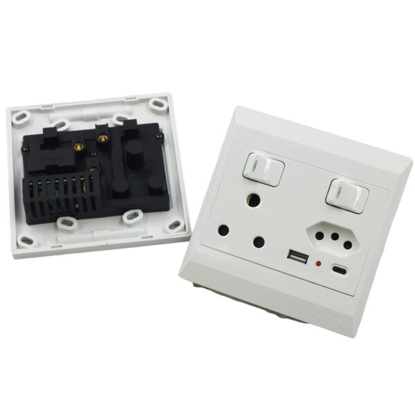 Socket 16A with USB +TYPE-C16A/AY299-516