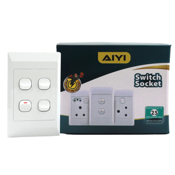 4 Lever Switch 2x4 White AY299-604