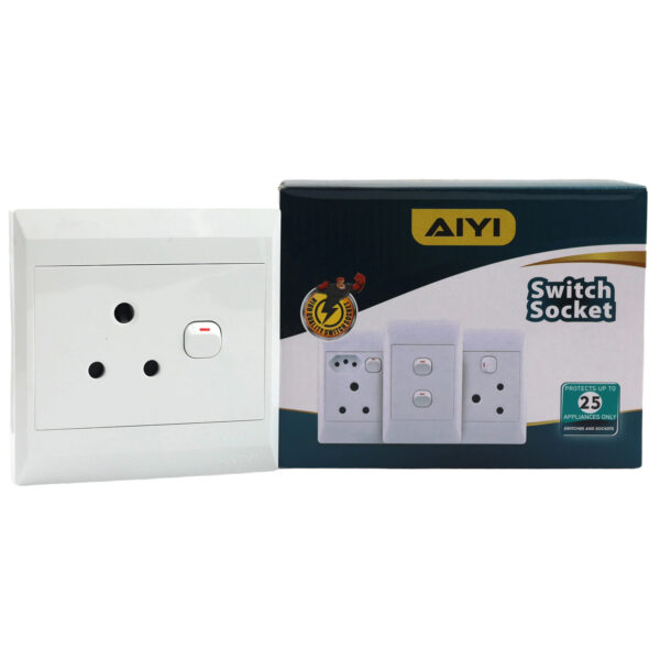 Single Switch Socket 4x4 WH AY299-610